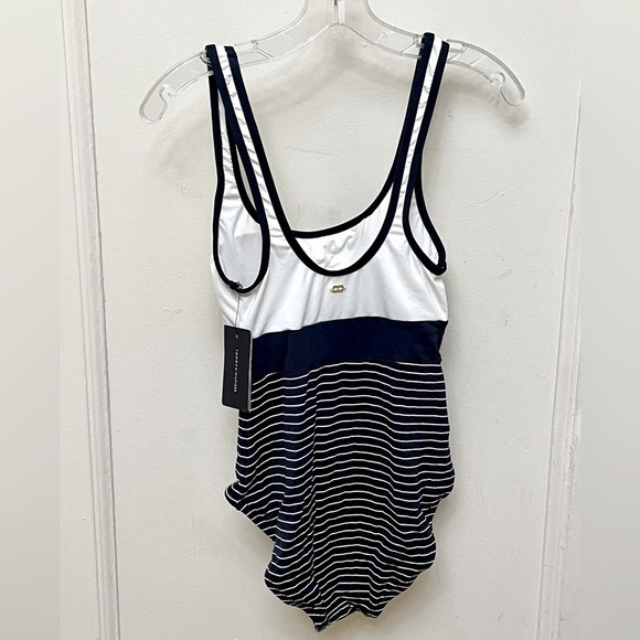 Tommy Hilfiger Swimsuit Bathing Suit Nautical Bow Size 10 NWT - Picture 2 of 15
